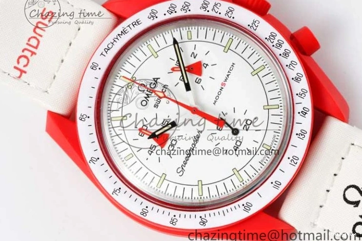 0103 Speedmaster Misson To Mars 1:1 Best Edition White Dial On Nylon Strap Quartz GoAnywhere 7862